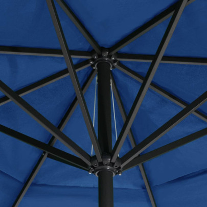 Umbrelă Soare Grădină Aluminiu Albastru Azur 600 cm
