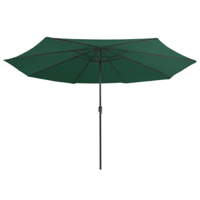 Umbrelă de grădină 390 cm verde - Protecție UV | Livrare Gratuită