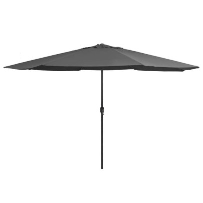 Umbrelă de Soare Grădină 390 cm - Metal Antracit | Livrare Gratuită