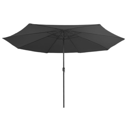 Umbrelă de Soare Grădină 390 cm - Metal Antracit | Livrare Gratuită
