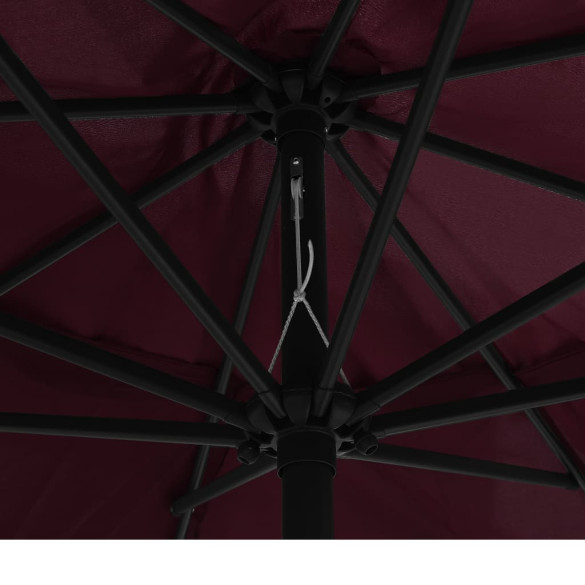 Umbrelă de grădină roșu bordo 390 cm - Livrare gratuită
