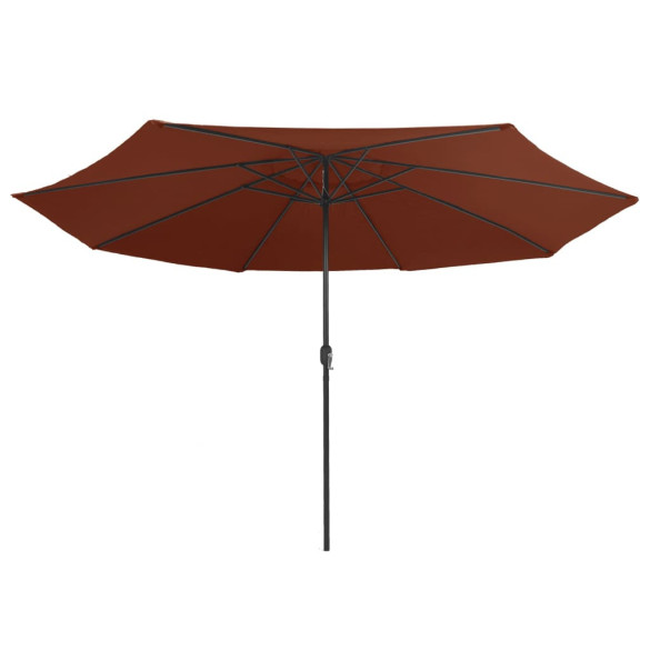 Umbrelă de grădină 390 cm, metal, cărămizie - Livrare gratuită