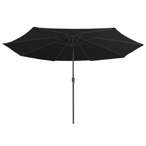 Umbrelă de Soare Grădină 390 cm - Metal Negru | Livrare Gratuită