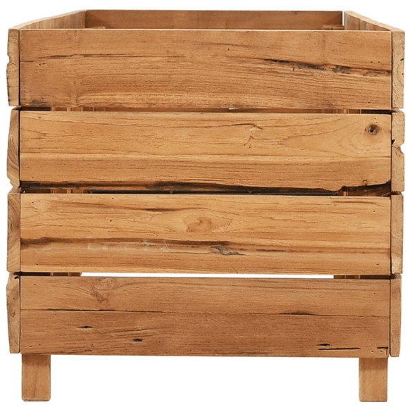 Strat Înălțat din Lemn de Tec Reciclat și Oțel - 150cm