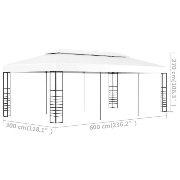 Pavilion Marchiză Alb 6x3m - Livrare Gratuită Pavilion Marchiză Alb 6x3m - Livrare Gratuită