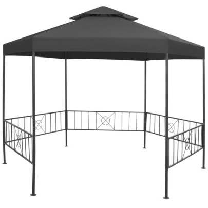 Pavilion de grădină - antracit - 323x275x265 cm