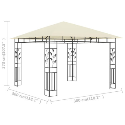 Pavilion Anti-Țânțari Crem 3x3m - Livrare Gratuită