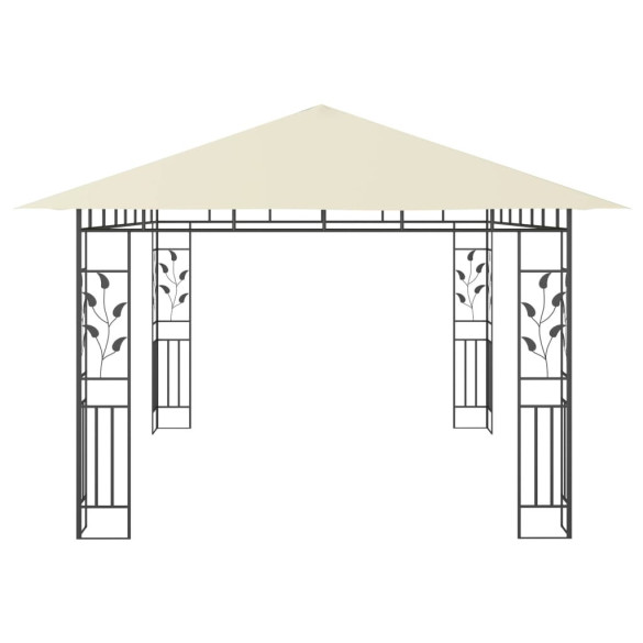 Pavilion cu Plasă Anti-Țânțari Crem - 4x3 m - Livrare Gratuită