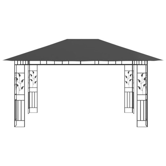 Pavilion cu Plasă Anti-Țânțari Antracit 4x3m - Livrare Gratuită Pavilion cu Plasă Anti-Țânțari Antracit 4x3m - Livrare Gratuită