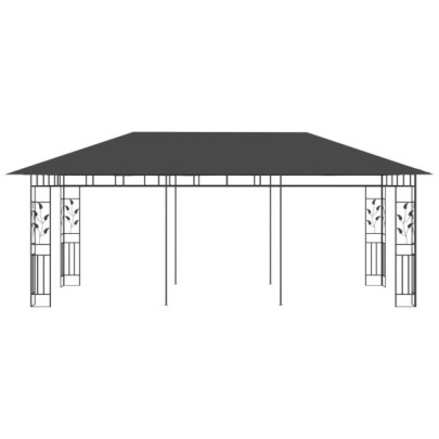 Pavilion cu Plasă Anti-Țânțari Antracit 6x3m - Livrare Gratuită
