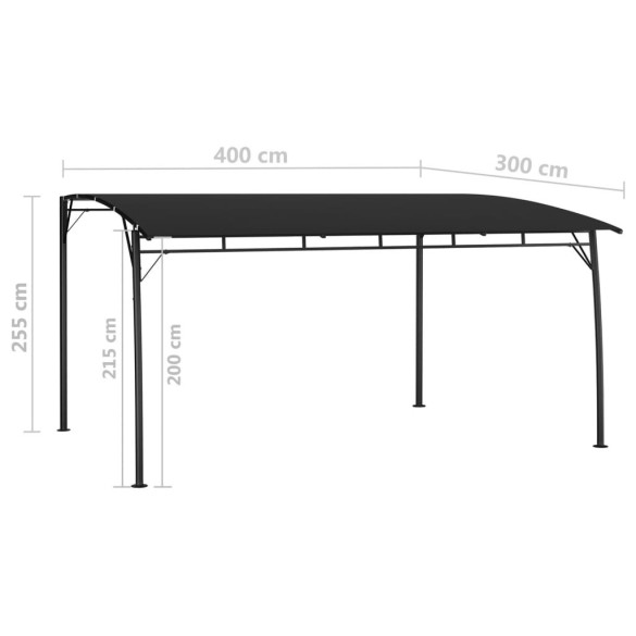 Pavilion Grădină Antracit 4x3m - Cort Exterior Rezistent