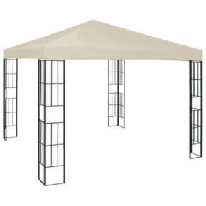 Pavilion Grădină 3x3m - Crem, Cadru Oțel, Acoperiș Poliester
