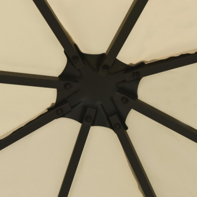 Pavilion Grădină 3x3m - Crem, Cadru Oțel, Acoperiș Poliester