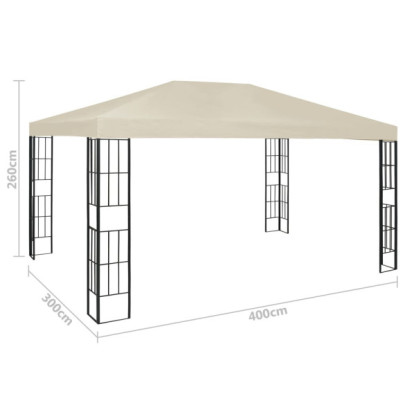Pavilion Grădină Crem 3x4m - Livrare Gratuită
