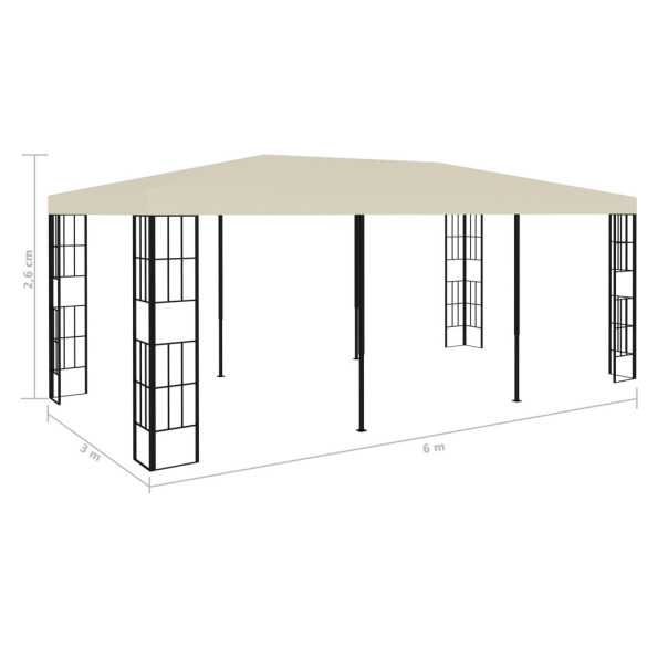 Pavilion Grădină Crem 3x6m - Livrare Gratuită