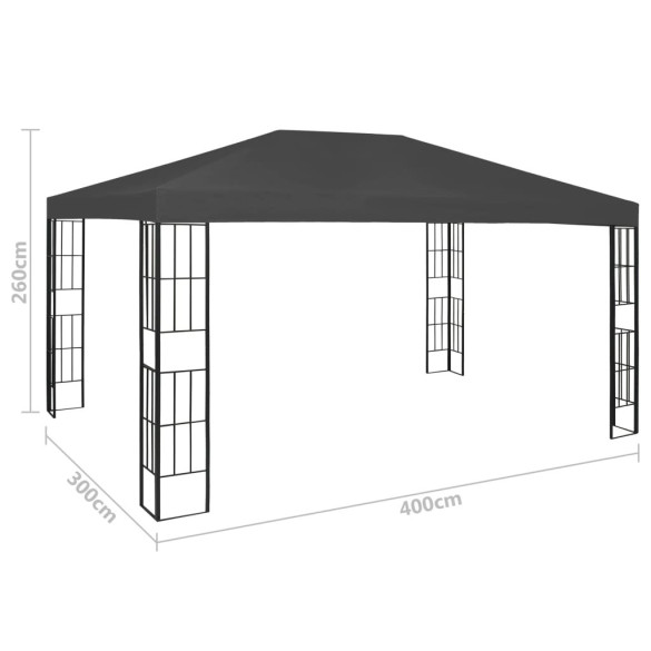 Pavilion Antracit 3x4m - Cort Garden cu Livrare Gratuită
