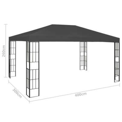 Pavilion Antracit 3x4m - Cort Garden cu Livrare Gratuită