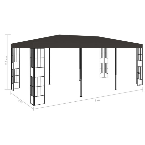 Pavilion Antracit 3x6m - Cort de Grădină Rezistent