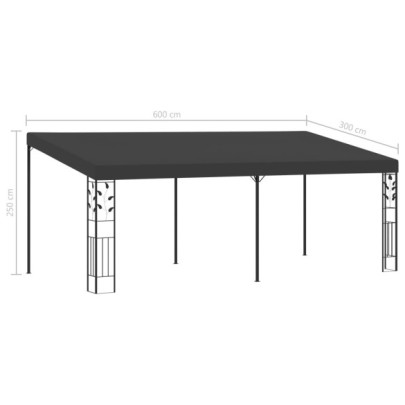 Pavilion de Perete Antracit 6x3m - Livrare Gratuită