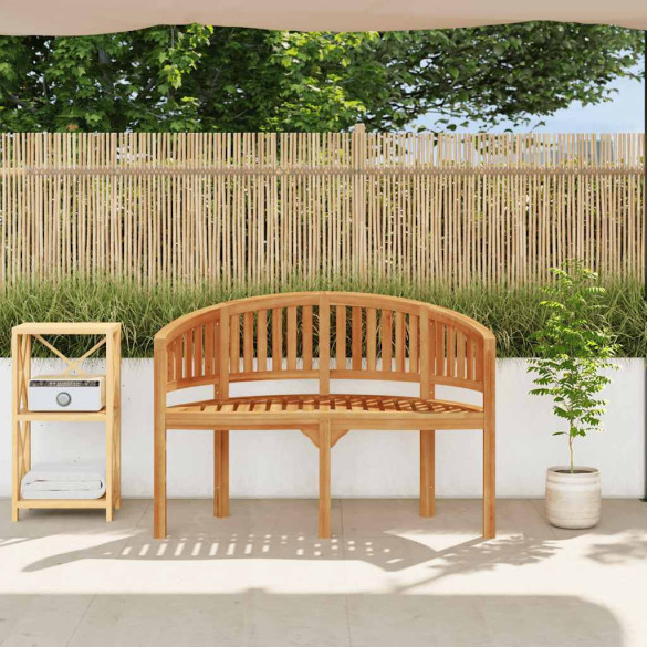 Bancă Grădină Banana Lemn Tec | 2 Locuri | Livrare Gratuită