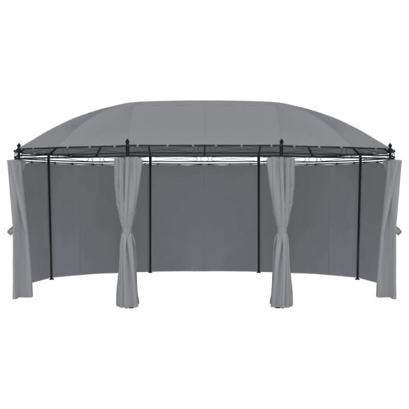Pavilion Gradina Antracit cu Perdele | Livrare Gratuita