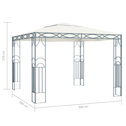 Pavilion Grădină Crem 3x3m | Oțel Rezistent | Livrare Gratuită