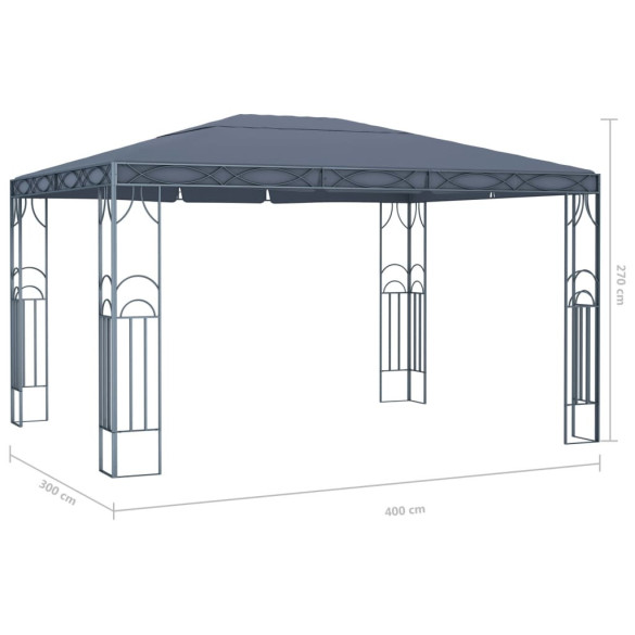 Pavilion Antracit 400x300cm | Livrare Gratuită | Oferim
