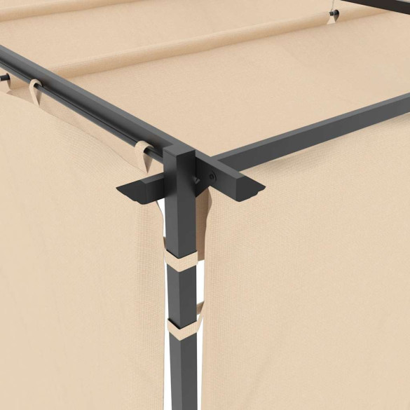 Pavilion cu draperii crem 3x3m - Oțel rezistent Pavilion cu draperii crem 3x3m - Oțel rezistent