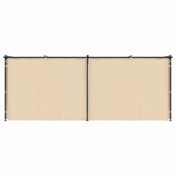 Pavilion cu Draperii Crem 3x6m - Oțel Rezistent | Livrare Gratuită