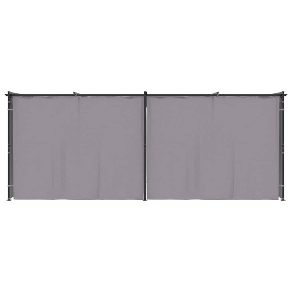 Pavilion cu Draperii Antracit 3x6m - Oțel Rezistent