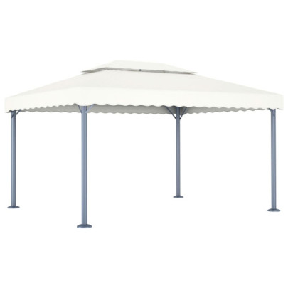 48062  Gazebo 400x300 cm Cream Aluminium