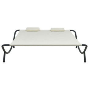 Pat Șezlong Exterior Crem - Material Textil Rezistent 2