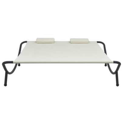 Pat Șezlong Exterior Crem - Material Textil Rezistent