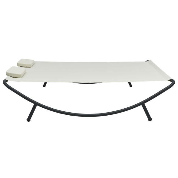 Pat Șezlong Exterior Crem - Material Textil Rezistent