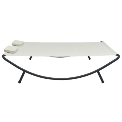 Pat Șezlong Exterior Crem - Material Textil Rezistent
