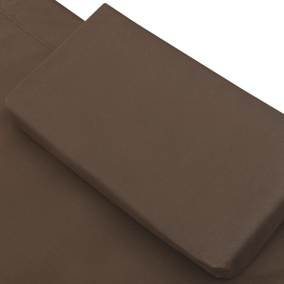 Pat Șezlong Exterior Maro - Material Textil Rezistent