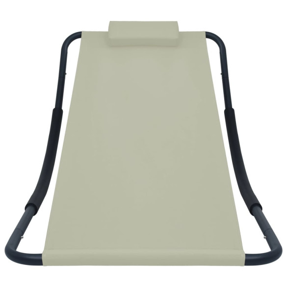 Pat Grădină Crem 200x90cm Oțel - Livrare Gratuită