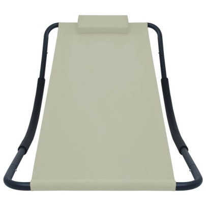 Pat Grădină Crem 200x90cm Oțel - Livrare Gratuită