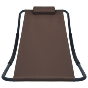 Pat Grădină Maro 200x90 cm Oțel | Livrare Gratuită 2