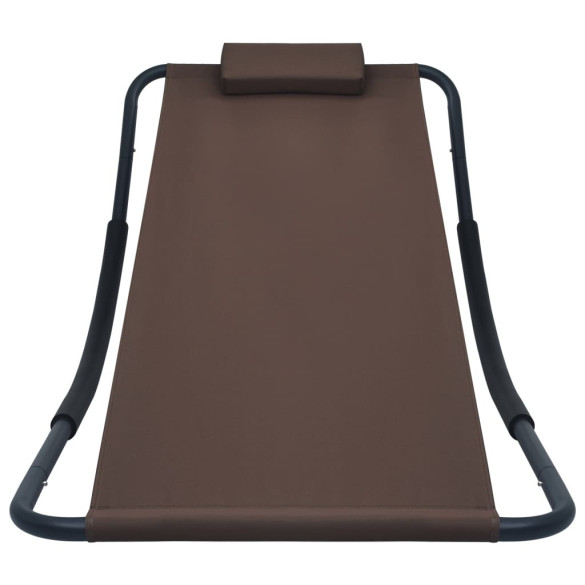 Pat Grădină Maro 200x90 cm Oțel | Livrare Gratuită