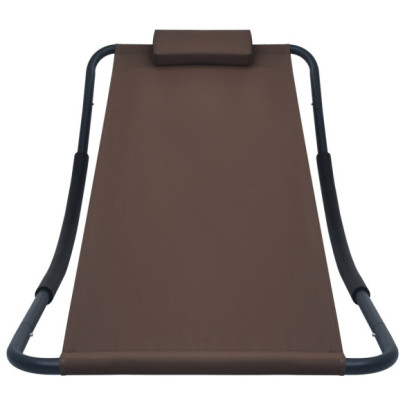 Pat Grădină Maro 200x90 cm Oțel | Livrare Gratuită