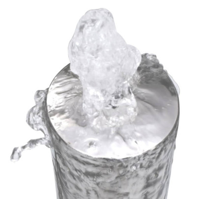 Fântână Grădină Argintiu Oțel Inoxidabil cu LED | Livrare Gratuită