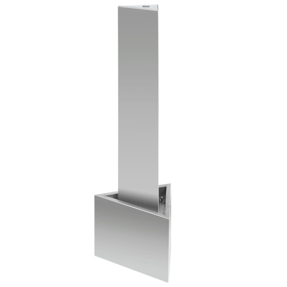Fântână de Grădină Triunghiulară - Oțel Inoxidabil - 110 cm