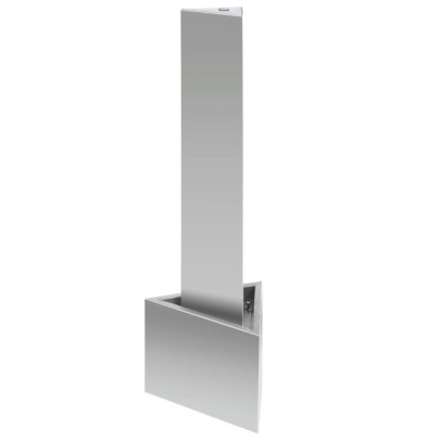 Fântână de Grădină Triunghiulară - Oțel Inoxidabil - 110 cm