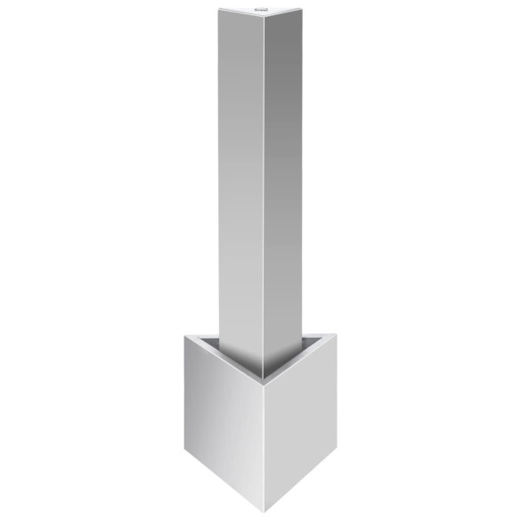 Fântână de Grădină Triunghiulară - Oțel Inoxidabil - 110 cm