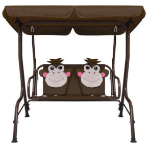 Leagăn Balansoar Copii Maro - Textil Oxford - Livrare Gratuită 2