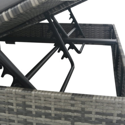 Pat Șezlong Exterior cu Umbrelă - Relaxare în Grădină