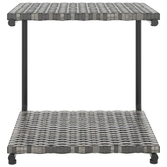 Pat Grădină 2 Persoane cu Perne - Poliratan Gri | Livrare Gratuită