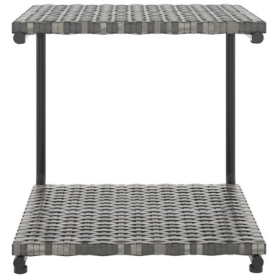 Pat Grădină 2 Persoane cu Perne - Poliratan Gri | Livrare Gratuită