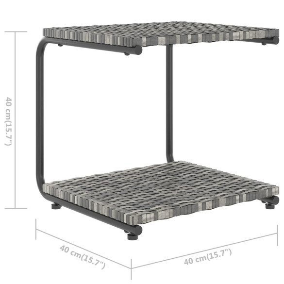 Pat Grădină 2 Persoane cu Perne - Poliratan Gri | Livrare Gratuită